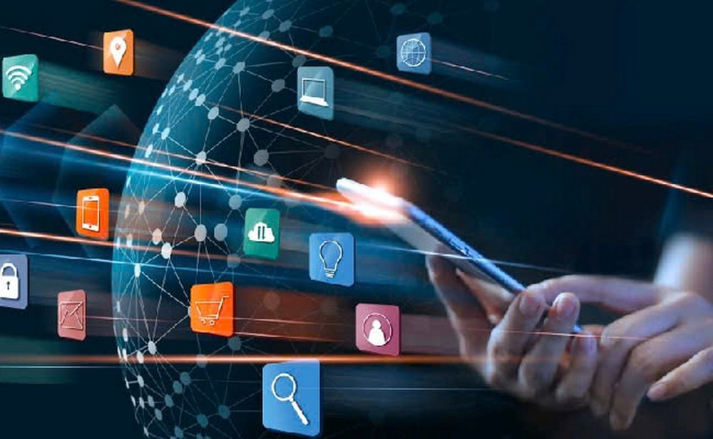 Hình ảnh minh họa chính sách cookie và bảo mật của Galaxy 6623, với các biểu tượng khóa và lá chắn, trên nền xanh vàng